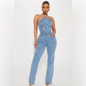 New Era Denim Jumpsuit - Light Wash